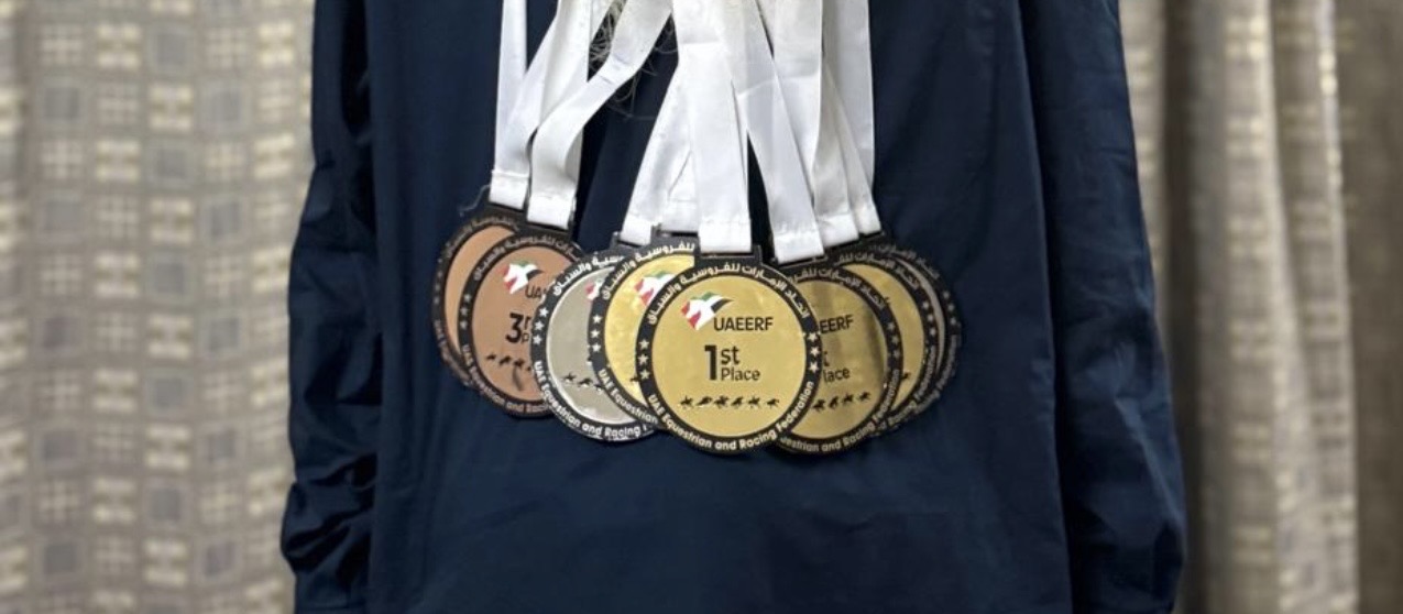 UAE Equestrian and Racing Federation medals including multiple first place finishes